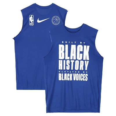 Paul George Philadelphia 76ers Player-Worn Royal Nike BHM Sleeveless Shirt from the 2024-25 NBA Season - Size LT