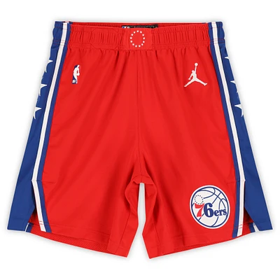 Joel Embiid Philadelphia 76ers Game-Used Red Jordan Brand Shorts from the 2024-25 NBA Season - Size 44+4