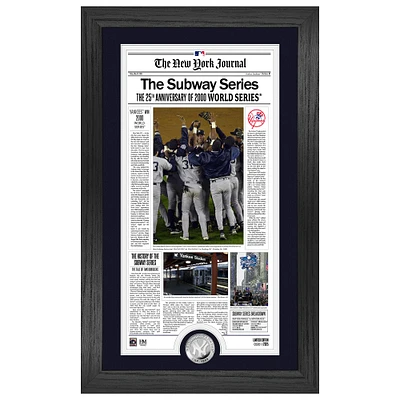 Highland Mint New York Yankees Subway Series 25th Anniversary 12" x 20" Silver Coin Photo Mint