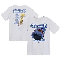Preschool Nike  White Oklahoma City Thunder 2025 NBA Finals Champions Parade Roster T-Shirt