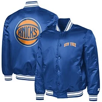 Men's Starter New York Knicks Basketball Logo Varsity Full-Snap Jacket