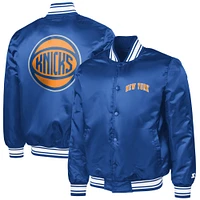 Men's Starter New York Knicks Basketball Logo Varsity Full-Snap Jacket