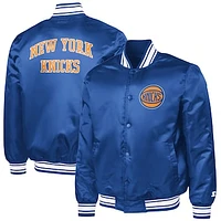 Men's Starter New York Knicks Team Name Varsity Full-Snap Jacket