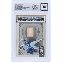 Mike Schmidt Philadelphia Phillies Autographed 2005 Donruss Playoff Prime Cuts GU Relic #98 #/50 Beckett Fanatics Witnessed Authenticated 10 Card