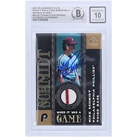 Mike Schmidt Philadelphia Phillies Autographed 2007 Upper Deck SP Legendary Cuts When It Was A Game GU Dual Relic #WG-MS Beckett Fanatics Witnessed Authenticated 10 Card