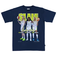 Unisex Paige Bueckers, DiJonai Carrington & Arike Ogunbowale Navy Dallas Wings SLAM Cover T-Shirt