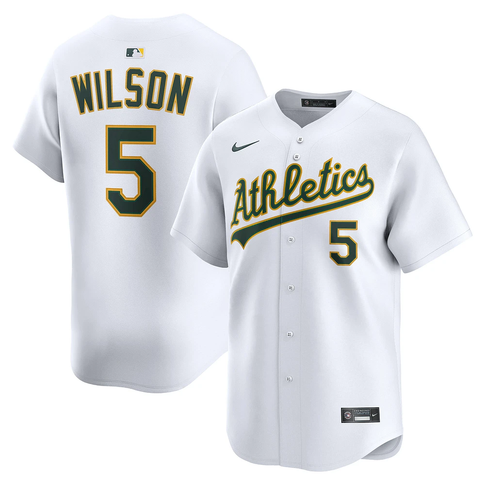 Men's Nike Jacob Wilson White Athletics Home Limited Player Jersey