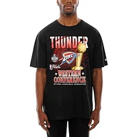 Men's New Era  Black Oklahoma City Thunder 2025 Western Conference Finals T-Shirt