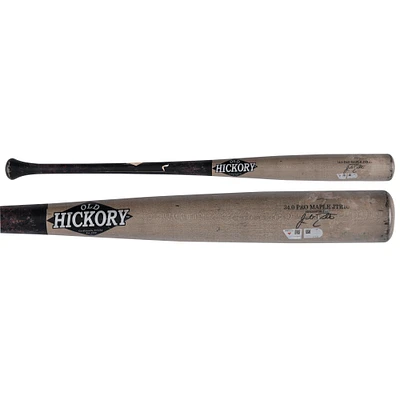 J.T. Realmuto Philadelphia Phillies Game-Used Gray/Black Old Hickory Broken Bat vs. Cincinnati Reds on April 1, 2024