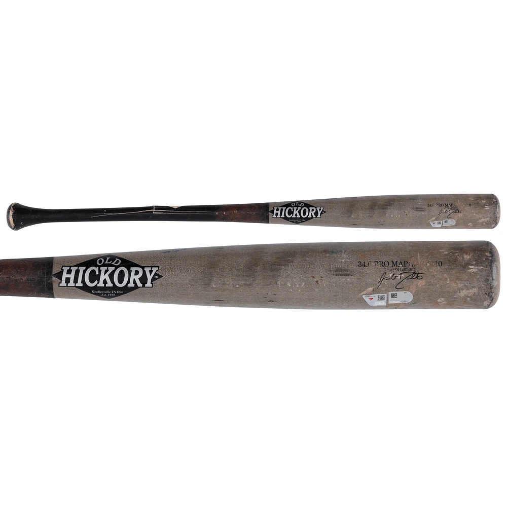 J.T. Realmuto Philadelphia Phillies Game-Used Gray/Black Old Hickory Broken Bat vs. Seattle Mariners on August 3, 2024