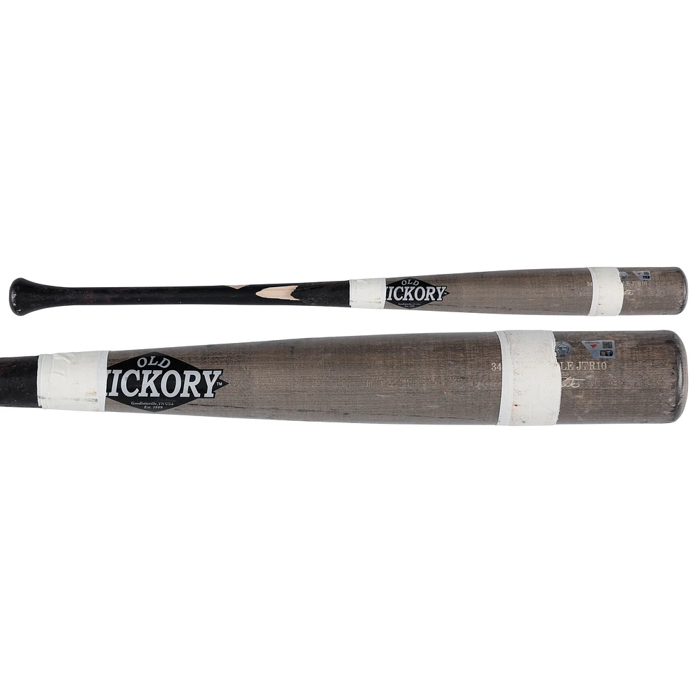 J.T. Realmuto Philadelphia Phillies Game-Used Gray/Black Old Hickory Broken Bat vs. Cincinnati Reds on April 22, 2024