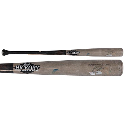 J.T. Realmuto Philadelphia Phillies Game-Used Gray/Black Old Hickory Broken Bat vs. Atlanta Braves on September 1, 2024