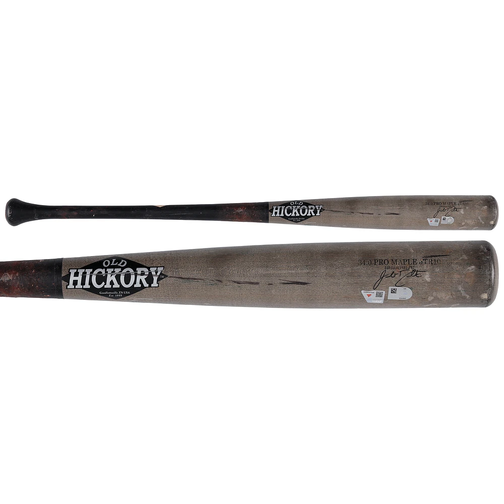 J.T. Realmuto Philadelphia Phillies Game-Used Gray/Black Old Hickory Broken Bat vs. New York Mets on September 14, 2024