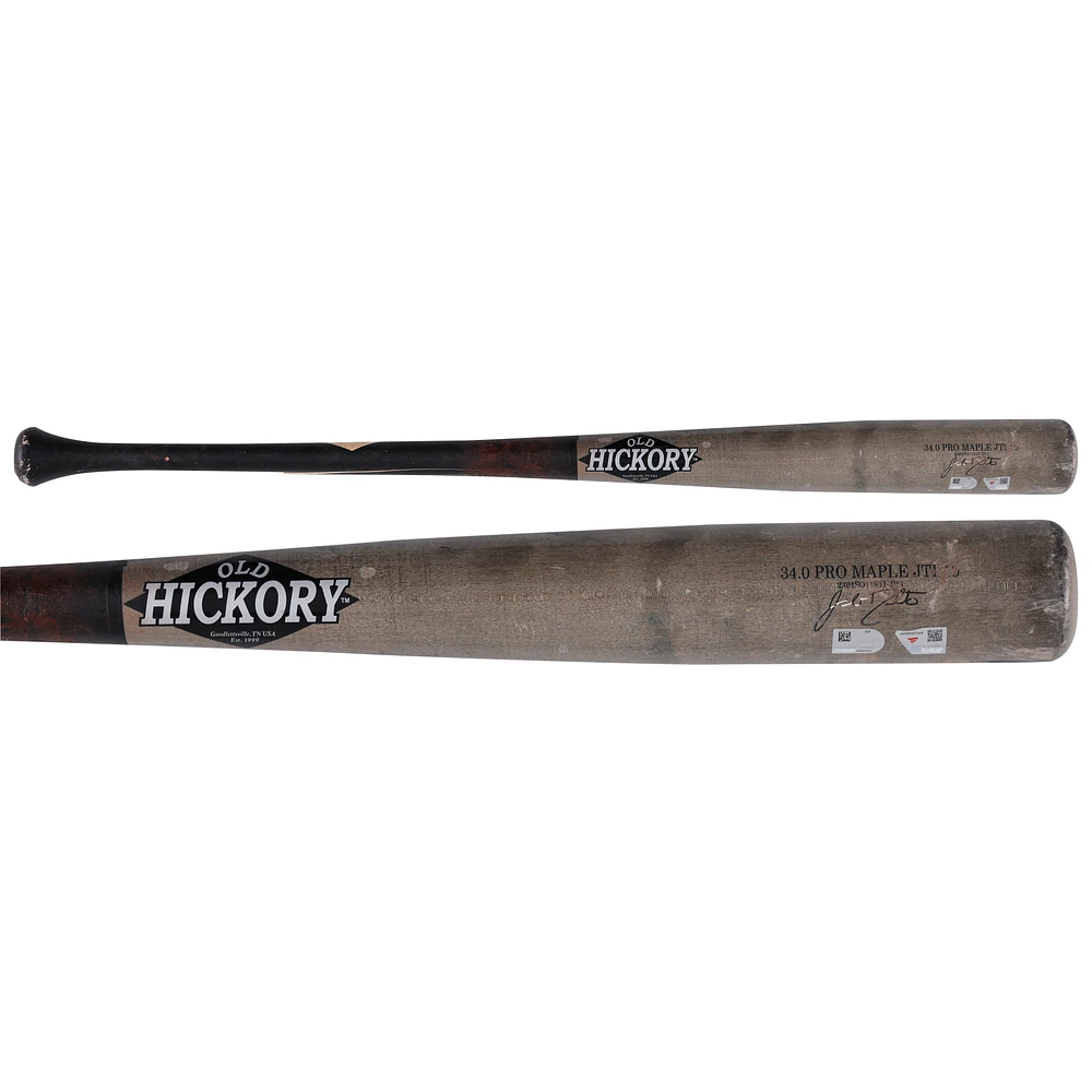 J.T. Realmuto Philadelphia Phillies Game-Used Gray/Black Old Hickory Broken Bat vs. Kansas City Royals on August 23, 2024