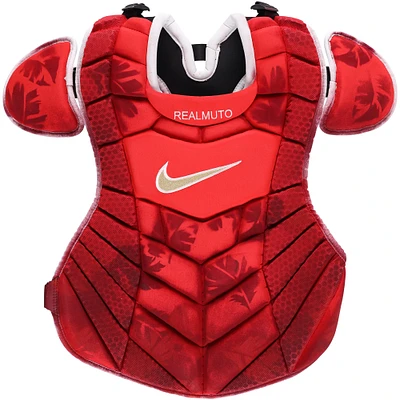 J.T. Realmuto Philadelphia Phillies Game-Used Red Nike Chest Protector vs. Washington Nationals on August 17, 2024