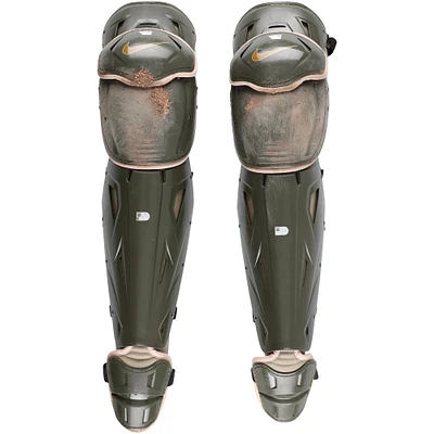 J.T. Realmuto Philadelphia Phillies Game-Used Green Nike Shin Guards vs. Washington Nationals on May 18, 2024
