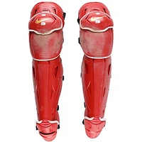 J.T. Realmuto Philadelphia Phillies Game-Used Red Nike Shin Guards vs. Atlanta Braves on August 31, 2024