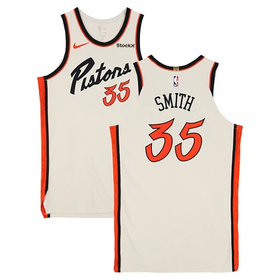 Tolu Smith Detroit Pistons Player-Issued #35 Cream Nike City Edition Jersey from the 2024-25 NBA Season - Size 52+6