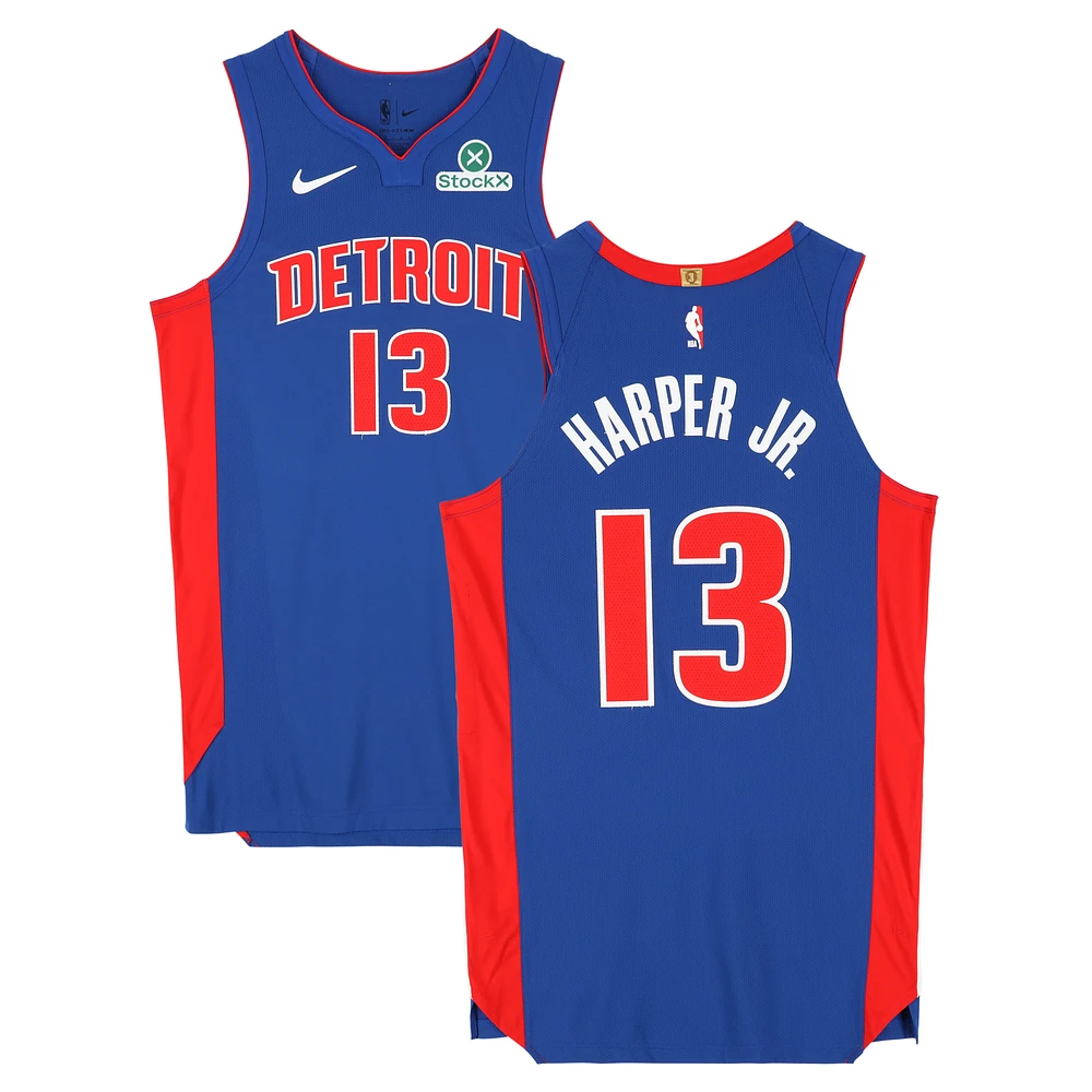 Ron Harper Jr. Detroit Pistons Player-Issued #13 Blue Nike Jersey from the 2024-25 NBA Season - Size 48+4