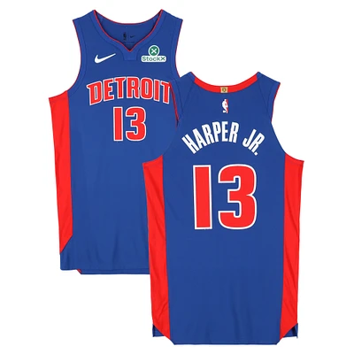 Ron Harper Jr. Detroit Pistons Player-Issued #13 Blue Nike Jersey from the 2024-25 NBA Season - Size 48+4
