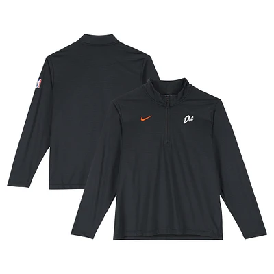 Ron Holland II Detroit Pistons Player-Worn Black Nike City Edition Half-Zip Pullover from the 2024-25 NBA Season - Size XL