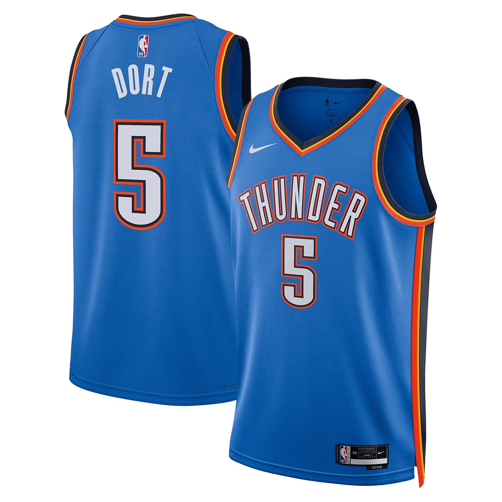 Unisex Nike Luguentz Dort Blue Oklahoma City Thunder Swingman Jersey - Icon Edition