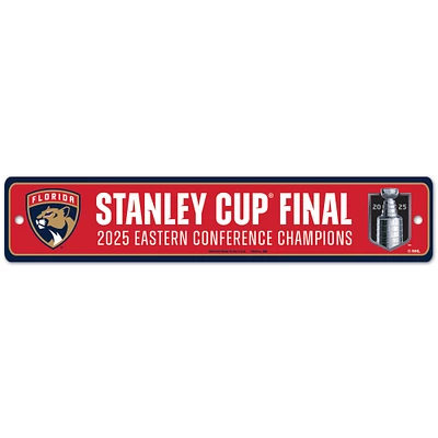 WinCraft Florida Panthers 2025 Eastern Conference Champions 3.75" x 19" Street Sign