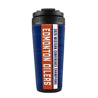 WinCraft Edmonton Oilers 2025 Western Conference Champions 26oz. 4D Ice Shaker Bottle
