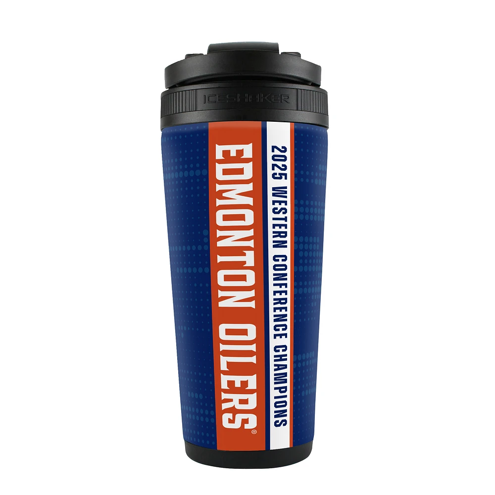 WinCraft Edmonton Oilers 2025 Western Conference Champions 26oz. 4D Ice Shaker Bottle