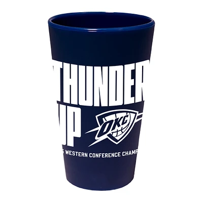 WinCraft Oklahoma City Thunder 2025 Western Conference Champions 16oz. Silicone Pint Glass