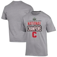 Men's Champion Gray Cornell Big Red 2025 NCAA Men's Lacrosse National Champions Locker Room T-Shirt
