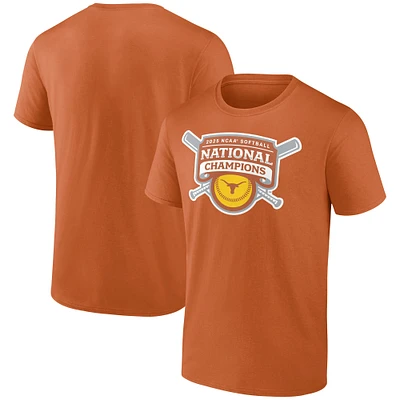 Men's Fanatics  Texas Orange Longhorns 2025 NCAA Softball Women's College World Series Champions T-Shirt