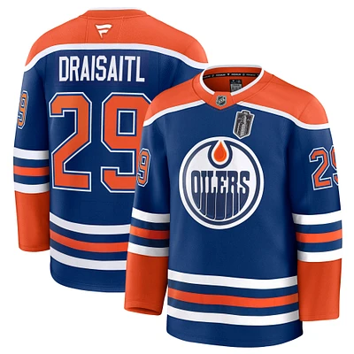 Men's Fanatics Leon Draisaitl Royal Edmonton Oilers 2025 Stanley Cup Final Home Premium Jersey