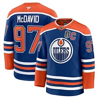 Men's Fanatics Connor McDavid Royal Edmonton Oilers 2025 Stanley Cup Final Home Premium Jersey