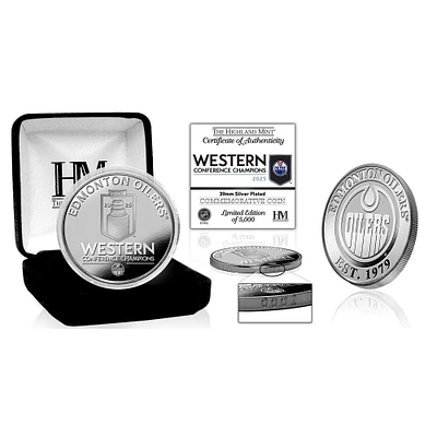 Highland Mint Edmonton Oilers 2025 Western Conference Champions Silver Coin