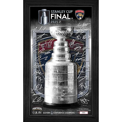 Highland Mint Florida Panthers 2025 Eastern Conference Champions 12" x 20" Framed Signature Trophy Print - Limited Edition of 5,000