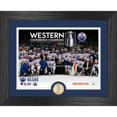Highland Mint Edmonton Oilers 2025 Western Conference Champions 13" x 16" Celebration Photo Bronze Coin Mint