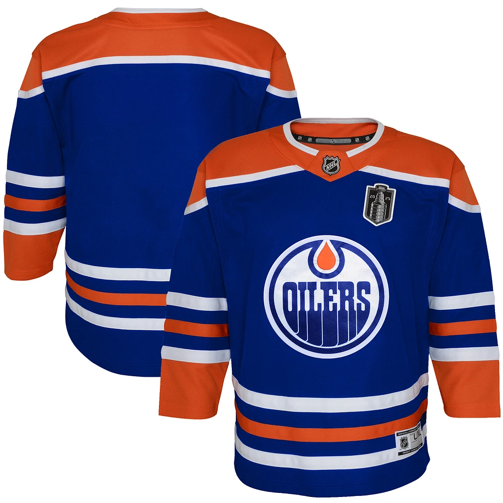 Youth  Royal Edmonton Oilers 2025 Stanley Cup Final Home Premier Jersey
