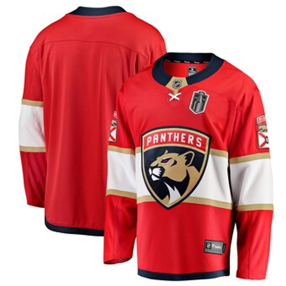 Men's Fanatics Red Florida Panthers 2025 Stanley Cup Final Home Breakaway Jersey