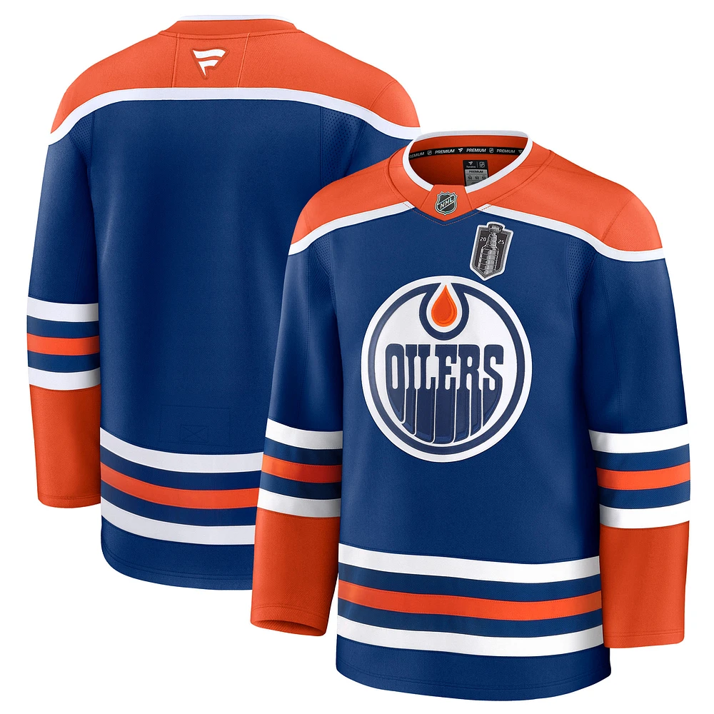 Men's Fanatics Royal Edmonton Oilers 2025 Stanley Cup Final Home Premium Jersey