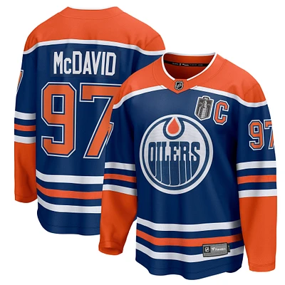 Men's Fanatics Connor McDavid Royal Edmonton Oilers 2025 Stanley Cup Final Home Breakaway Jersey