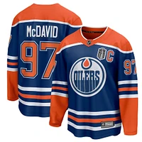 Men's Fanatics Connor McDavid Royal Edmonton Oilers 2025 Stanley Cup Final Home Breakaway Jersey