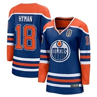 Women's Fanatics Zach Hyman Royal Edmonton Oilers 2025 Stanley Cup Final Home Breakaway Jersey