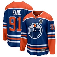 Men's Fanatics Evander Kane Royal Edmonton Oilers 2025 Stanley Cup Final Home Breakaway Jersey