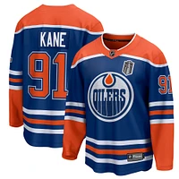 Men's Fanatics Evander Kane Royal Edmonton Oilers 2025 Stanley Cup Final Home Breakaway Jersey
