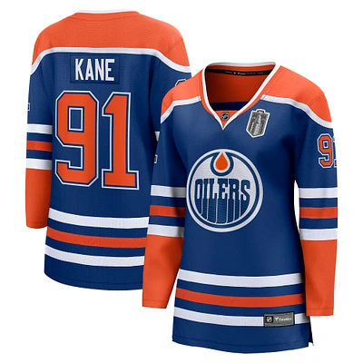 Women's Fanatics Evander Kane Royal Edmonton Oilers 2025 Stanley Cup Final Home Breakaway Jersey
