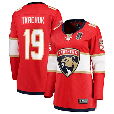 Women's Fanatics Matthew Tkachuk Red Florida Panthers 2025 Stanley Cup Final Home Breakaway Player Jersey