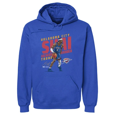 Men's 500 Level Shai Gilgeous-Alexander Blue Oklahoma City Thunder Slant Pullover Hoodie