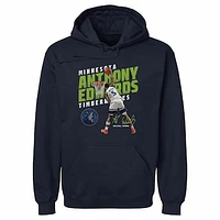 Men's 500 Level Anthony Edwards Navy Minnesota Timberwolves Slant Pullover Hoodie