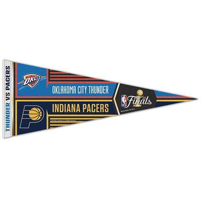WinCraft Oklahoma City Thunder vs. Indiana Pacers 2025 NBA Finals Matchup 12" x 30" Premium Pennant